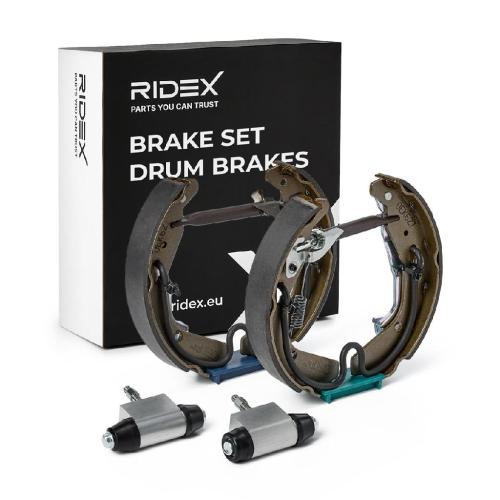 RIDEX Bremsenset Trommelbremse Bremsbacken Satz mit Radbremszylinder mit Hinten Bild RIDEX Bremsenset Trommelbremse Bremsbacken Satz mit Radbremszylinder mit Hinten