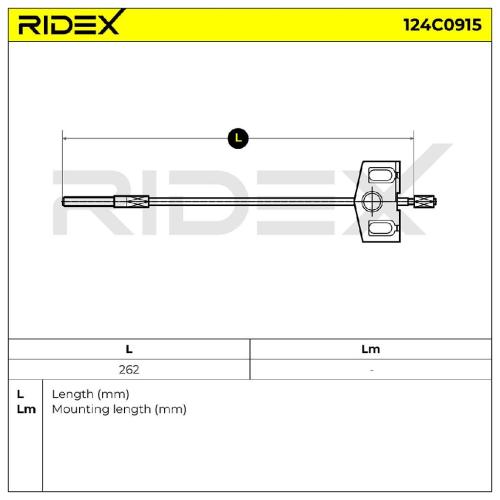 RIDEX Handbremsseil Hinten Links Rechts für NISSAN Qashqai / Qashqai +2 I Bild RIDEX Handbremsseil Hinten Links Rechts für NISSAN Qashqai / Qashqai +2 I