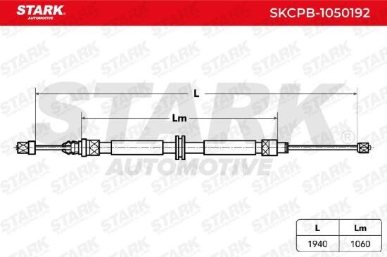 STARK Handbremsseil Hinten Rechts Links für RENAULT Megane 1II Grandtour (KZ0/1) Bild STARK Handbremsseil Hinten Rechts Links für RENAULT Megane 1II Grandtour (KZ0/1)