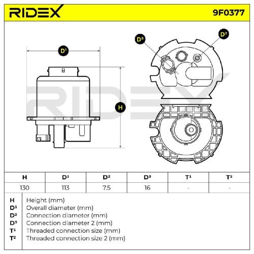RIDEX 9F0377 Kraftstofffilter Long-life Filter für KIA Picanto (SA) 3111207000 Bild RIDEX 9F0377 Kraftstofffilter Long-life Filter für KIA Picanto (SA) 3111207000