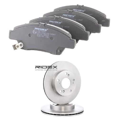 RIDEX Bremsenset Vorne Belüftet Ø262,0mm - Bremsscheiben und Beläge für HONDA Bild RIDEX Bremsenset Vorne Belüftet Ø262,0mm - Bremsscheiben und Beläge für HONDA