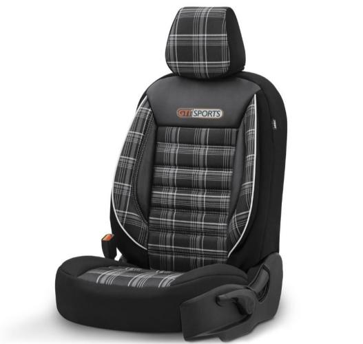 Otom OT00925 PKW Sitzschonbezug Vorne und Hinten Satz Polyester Schwarz/Grau Bild Otom OT00925 PKW Sitzschonbezug Vorne und Hinten Satz Polyester Schwarz/Grau