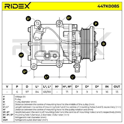 RIDEX A/C Kompressor für Klimaanlage Klimakompressor mit ID: SCROLL90V PAG 46 Bild RIDEX A/C Kompressor für Klimaanlage Klimakompressor mit ID: SCROLL90V PAG 46
