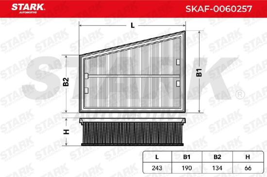 STARK SKAF-0060257 Motor Luftfilter Filtereinsatz mit Vorfilter für RENAULT Bild STARK SKAF-0060257 Motor Luftfilter Filtereinsatz mit Vorfilter für RENAULT