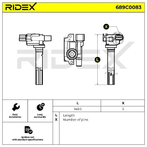 RIDEX 689C0083 Zündspule für SUZUKI SWIFT III (MZ, EZ) 2503963 30020581 Bild RIDEX 689C0083 Zündspule für SUZUKI SWIFT III (MZ, EZ) 2503963 30020581