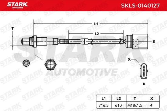 STARK SKLS-0140127 Lambdasonde Oxygen O2 Sensor Beheizt für VW 1K0998262Q Bild STARK SKLS-0140127 Lambdasonde Oxygen O2 Sensor Beheizt für VW 1K0998262Q