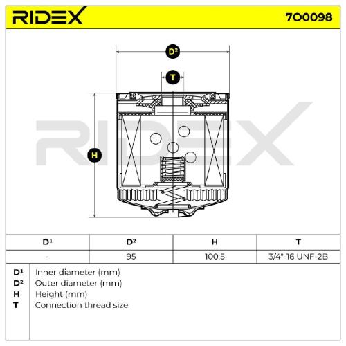 RIDEX Ölfilter Motorölfilter Anschraubfilter 7O0098 für VW Lupo (6X1, 6E1) POLO Bild RIDEX Ölfilter Motorölfilter Anschraubfilter 7O0098 für VW Lupo (6X1, 6E1) POLO