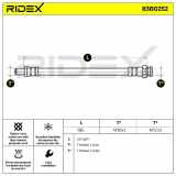 RIDEX Bremsschlauch 83B0252 HINTEN beidseitig BREMSSCHLÄUCHE für FIAT