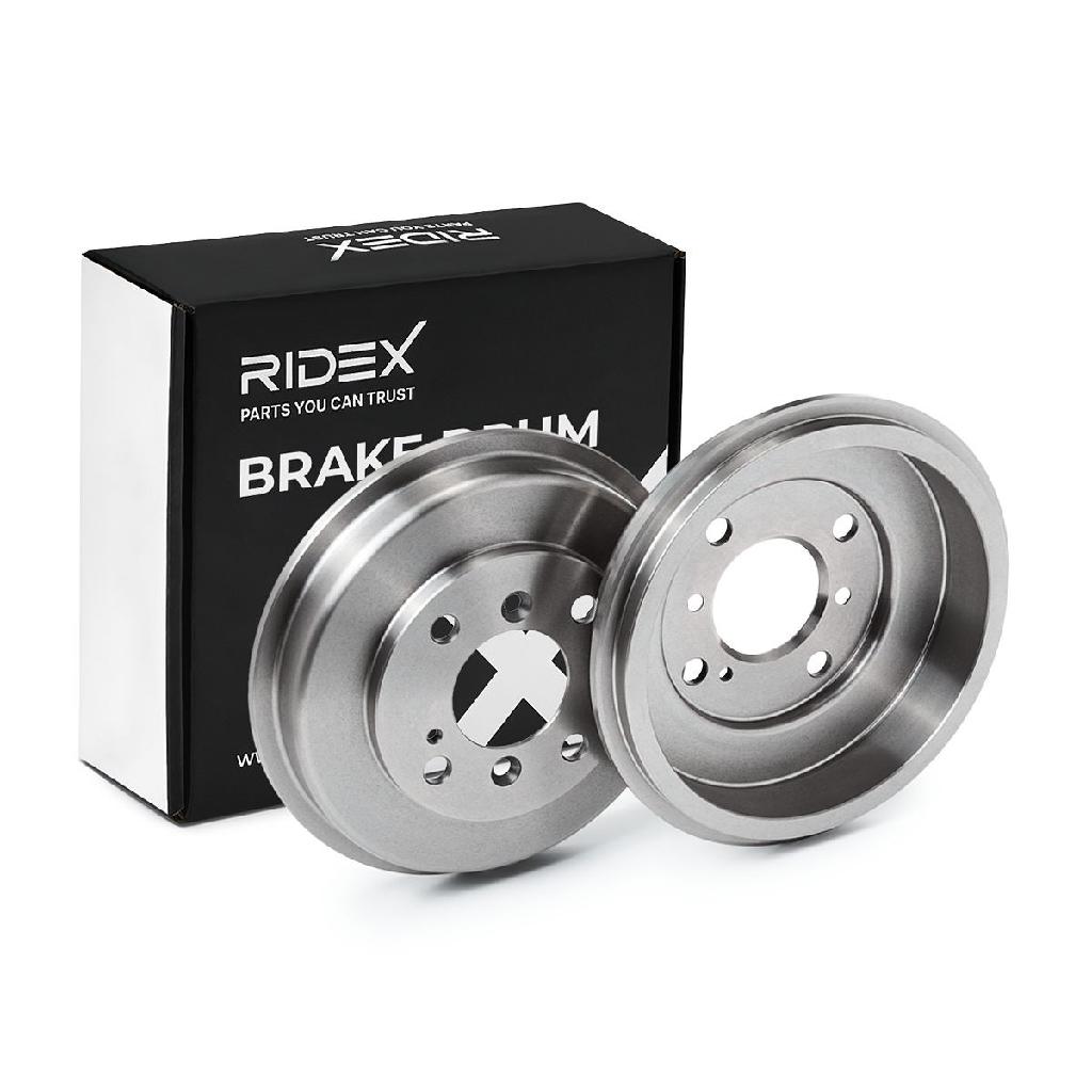 RIDEX 123B0135 2x Bremstrommeln Set Hinten InnenØ200mm AußenØ244mm für FORD