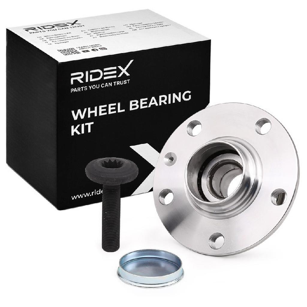 RIDEX 654W0020 Radlagersatz pro 1 Rad Hinten beidseitig für VW 102717000A