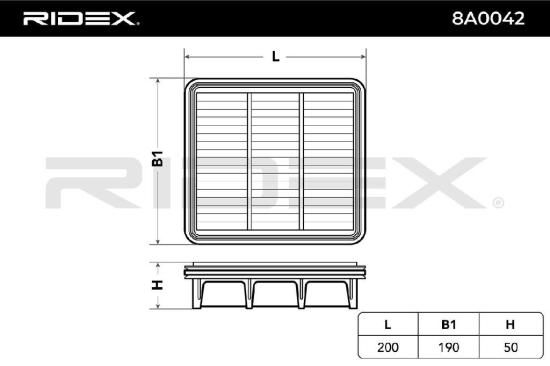 RIDEX 8A0042 Motor Luftfilter Filtereinsatz für HYUNDAI i30 (FD) für KIA CEE'D Bild RIDEX 8A0042 Motor Luftfilter Filtereinsatz für HYUNDAI i30 (FD) für KIA CEE'D