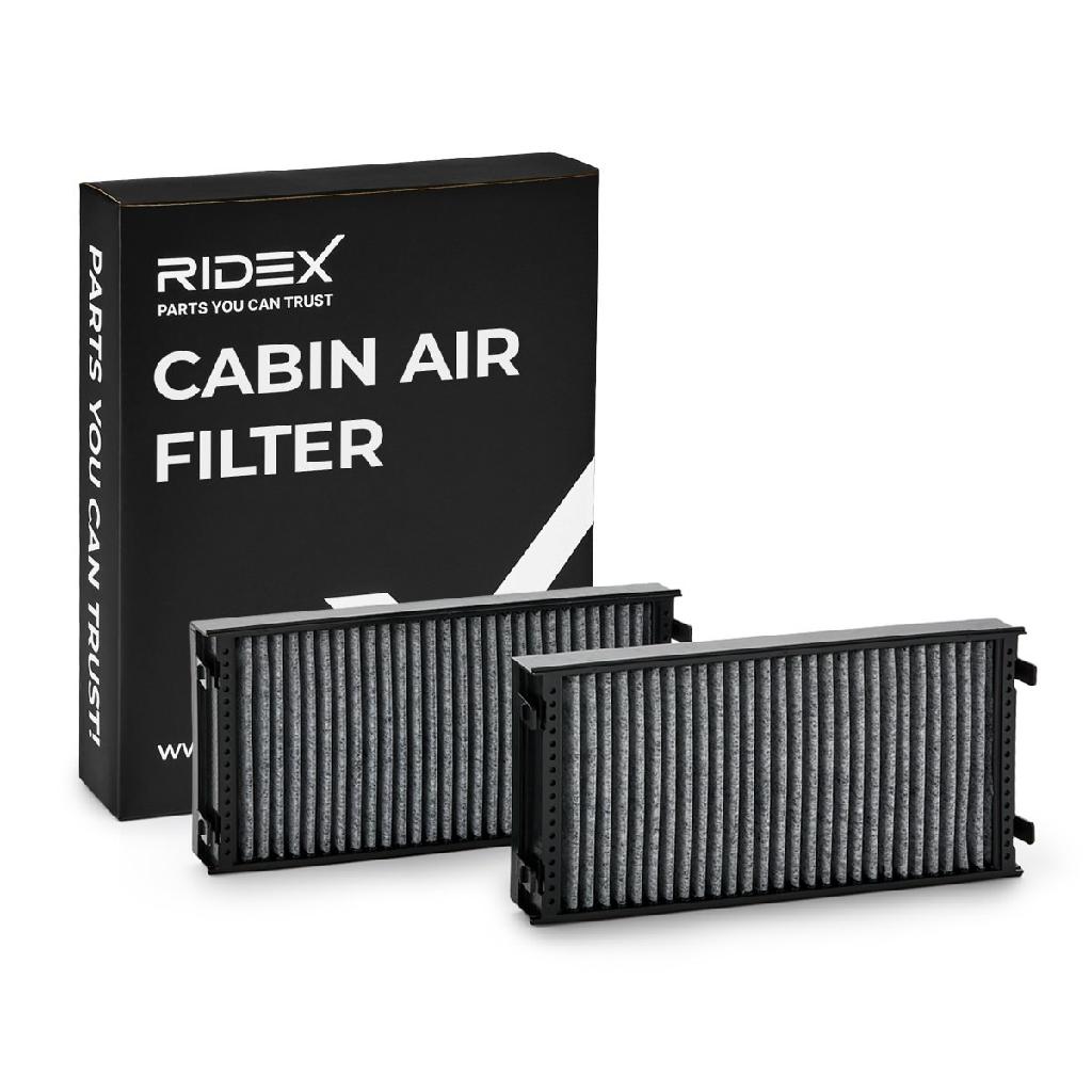 RIDEX 424I0205 Innenraumfilter Pollenfilter Aktivkohlefilter Höhe: 34 Breite: