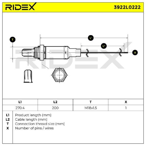 RIDEX 3922L0222 Lambdasonde Oxygen O2 Sensor für VW Golf 1II (1H1) 11781716156 Bild RIDEX 3922L0222 Lambdasonde Oxygen O2 Sensor für VW Golf 1II (1H1) 11781716156
