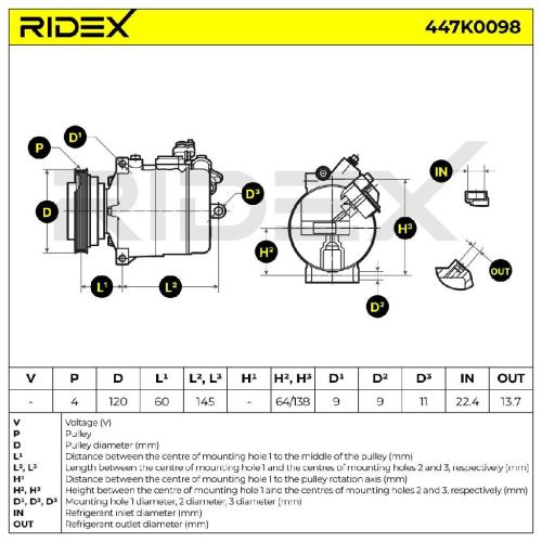 RIDEX A/C Kompressor für Klimaanlage Klimakompressor mit ID: 7SBU16C PAG 46 mit Bild RIDEX A/C Kompressor für Klimaanlage Klimakompressor mit ID: 7SBU16C PAG 46 mit