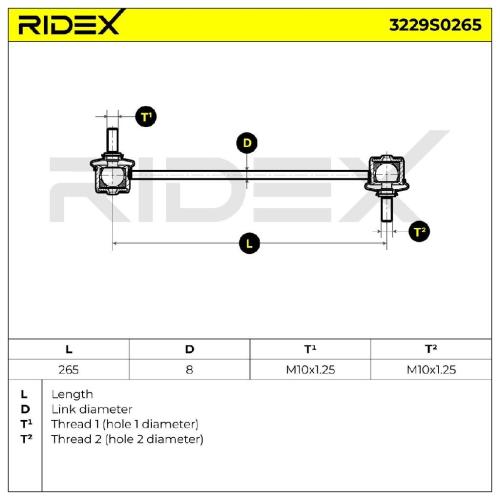 RIDEX 1x Koppelstange Stabilisator Vorne für MITSUBISHI ASX (GAW) für JEEP Bild RIDEX 1x Koppelstange Stabilisator Vorne für MITSUBISHI ASX (GAW) für JEEP