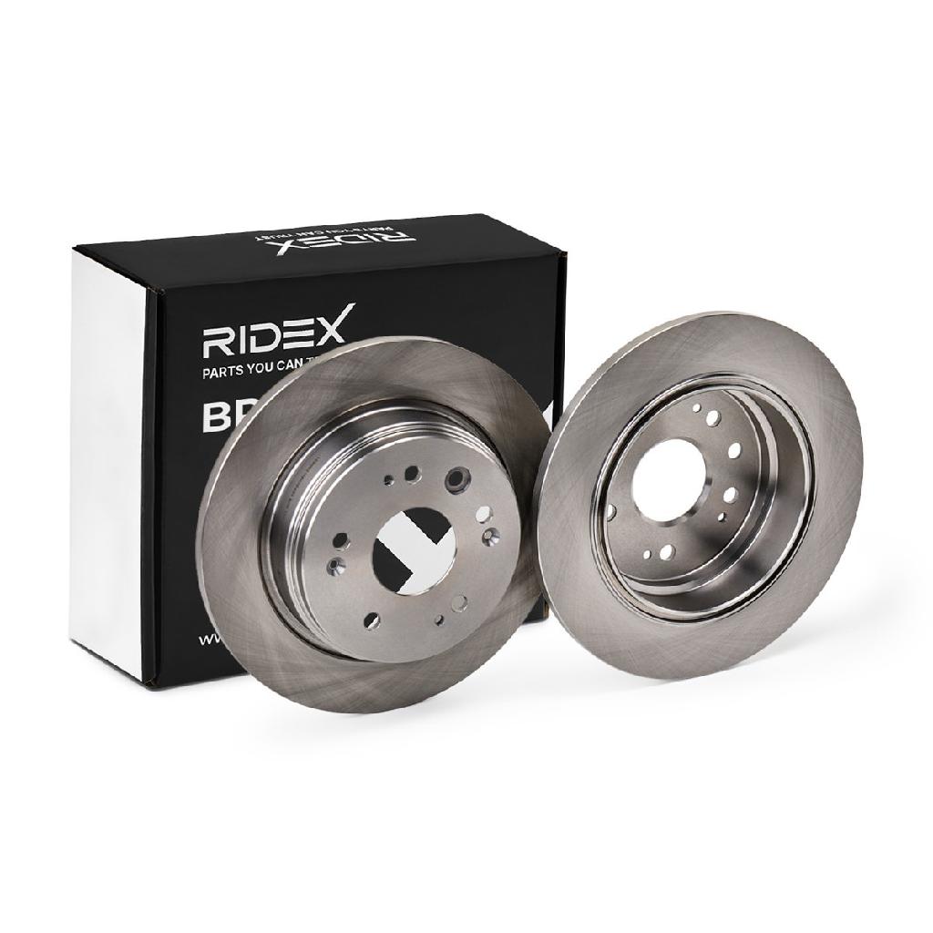 RIDEX 82B0437 2x Bremsscheiben Hinten Ø281,7mm voll für HONDA FR-V (BE)
