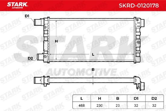 STARK SKRD-0120178 Motorkühler / Wasserkühler für FIAT Seicento / 600 Schrägheck Bild STARK SKRD-0120178 Motorkühler / Wasserkühler für FIAT Seicento / 600 Schrägheck