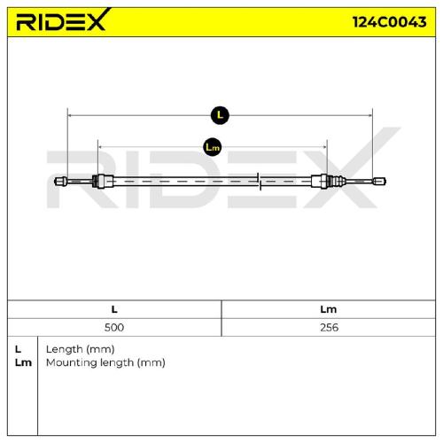RIDEX Handbremsseil Vorne passend für PEUGEOT 807 MPV Bild RIDEX Handbremsseil Vorne passend für PEUGEOT 807 MPV