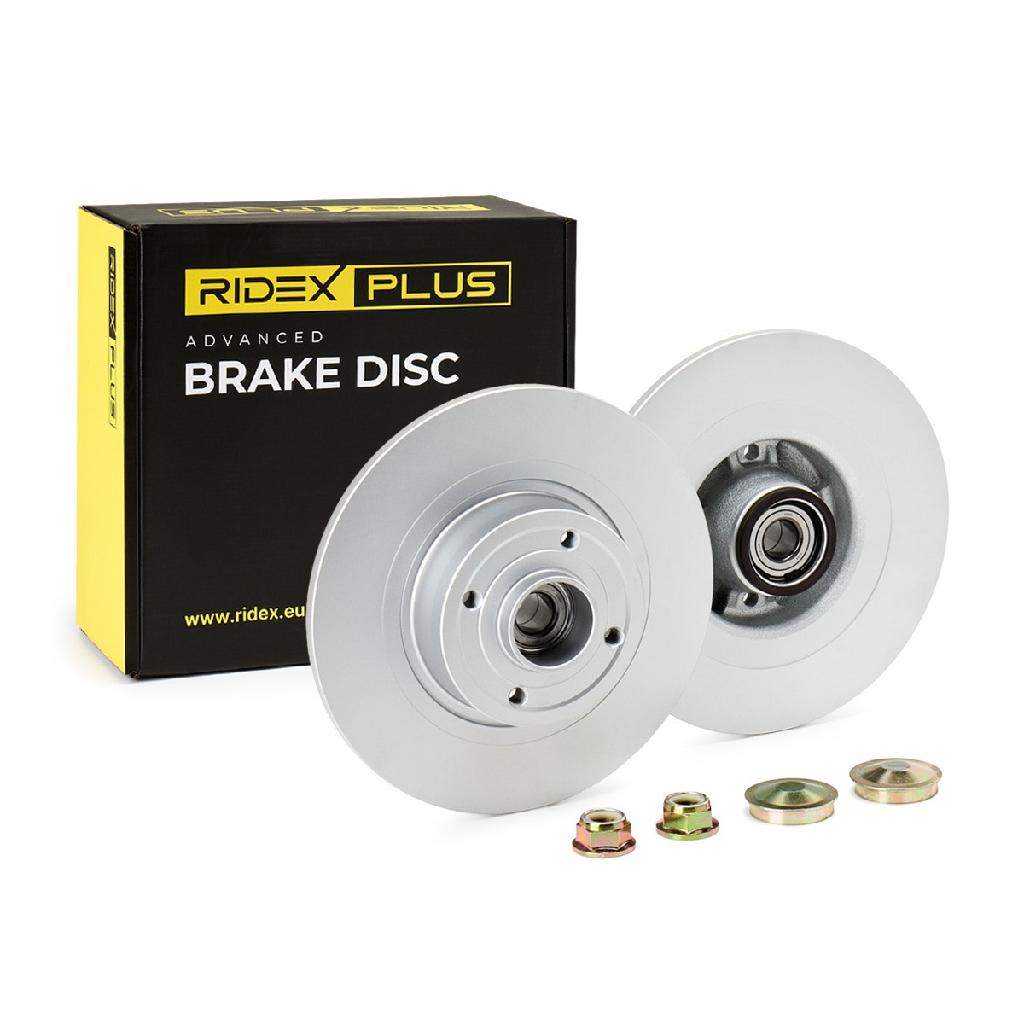 RIDEX PLUS 82B0704P 2x Bremsscheiben Hinten Ø270mm voll für RENAULT