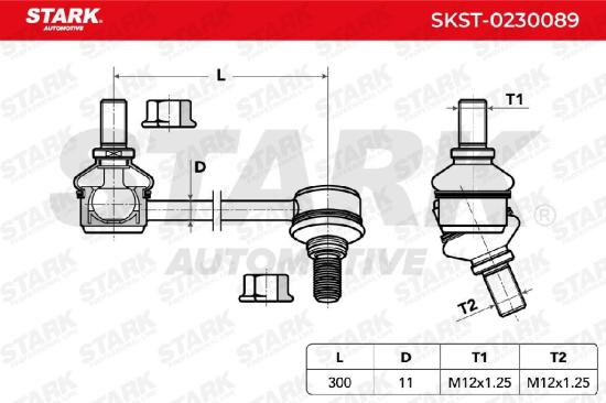 STARK 1x Koppelstange Stabilisator Vorne für NISSAN Qashqai / Qashqai +2 I Bild STARK 1x Koppelstange Stabilisator Vorne für NISSAN Qashqai / Qashqai +2 I