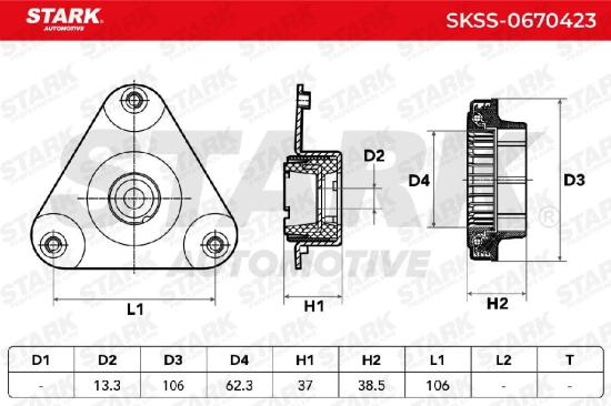 STARK SKSS-0670423 Federbeinstützlager mit Wälzlager Vorne für RENAULT Bild STARK SKSS-0670423 Federbeinstützlager mit Wälzlager Vorne für RENAULT