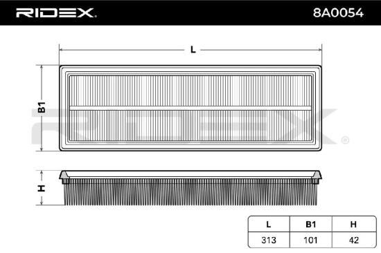 RIDEX 8A0054 Motor Luftfilter RechtEckig Filtereinsatz für RENAULT Clio 1I Bild RIDEX 8A0054 Motor Luftfilter RechtEckig Filtereinsatz für RENAULT Clio 1I