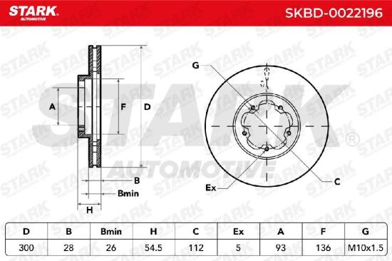 STARK SKBD-0022196 2x Bremsscheiben Vorne Ø300mm Belüftet für FORD 1371393 Bild STARK SKBD-0022196 2x Bremsscheiben Vorne Ø300mm Belüftet für FORD 1371393