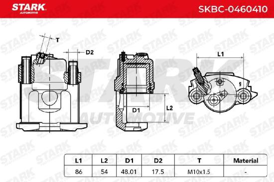 STARK SKBC-0460410 Bremssattel Bremszange Vorne links für VW POLO (9N) Bild STARK SKBC-0460410 Bremssattel Bremszange Vorne links für VW POLO (9N)