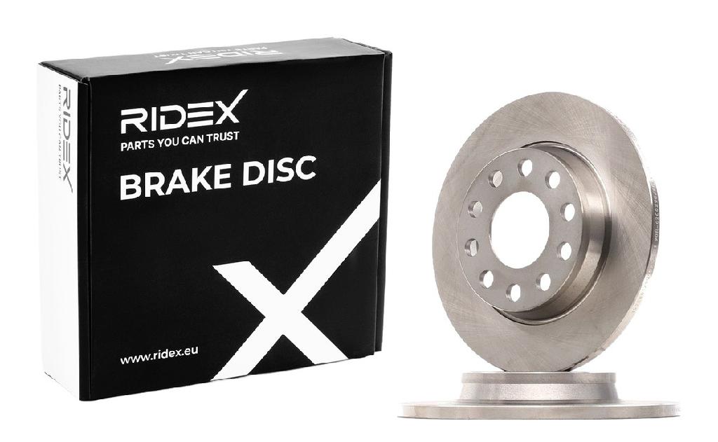 RIDEX 82B0057 2x Bremsscheiben Hinten Ø255mm voll für AUDI A4 Avant