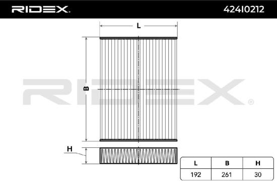 RIDEX 424I0212 Innenraumfilter Pollenfilter Aktivkohlefilter Höhe: 38 Breite: Bild RIDEX 424I0212 Innenraumfilter Pollenfilter Aktivkohlefilter Höhe: 38 Breite: