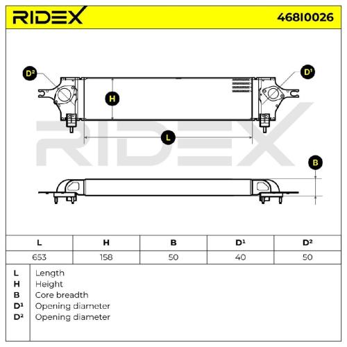 RIDEX 468I0026 Ladeluftkühler/LLK Turbokühler für NISSAN Qashqai / Qashqai +2 I Bild RIDEX 468I0026 Ladeluftkühler/LLK Turbokühler für NISSAN Qashqai / Qashqai +2 I