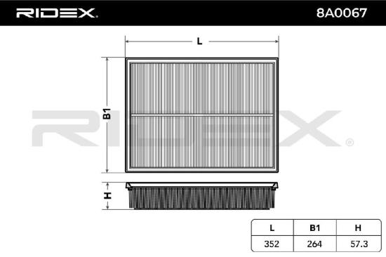 RIDEX 8A0067 Motor Luftfilter RechtEckig Filtereinsatz Umluftfilter für VW POLO Bild RIDEX 8A0067 Motor Luftfilter RechtEckig Filtereinsatz Umluftfilter für VW POLO