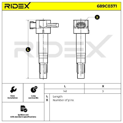 RIDEX 689C0371 Zündspule für SUZUKI SWIFT IV (FZ, NZ) 3340051K51 3340051K80 Bild RIDEX 689C0371 Zündspule für SUZUKI SWIFT IV (FZ, NZ) 3340051K51 3340051K80