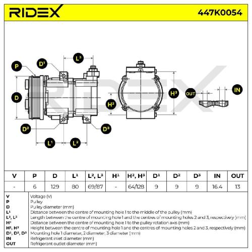RIDEX A/C Kompressor für Klimaanlage Klimakompressor mit ID: FS10-154 PAG 46 mit Bild RIDEX A/C Kompressor für Klimaanlage Klimakompressor mit ID: FS10-154 PAG 46 mit