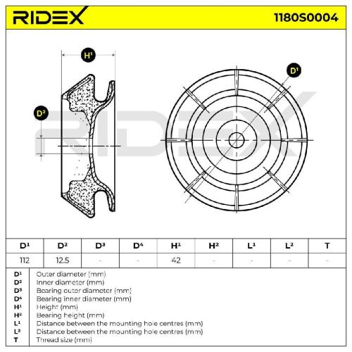RIDEX 1180S0005 Federbeinstützlager ohne Lager Vorne beidseitig für OPEL Bild RIDEX 1180S0005 Federbeinstützlager ohne Lager Vorne beidseitig für OPEL