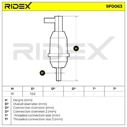RIDEX 9F0063 Kraftstofffilter Line Filter passend für MERCEDES-BENZ 190 (W201) Bild RIDEX 9F0063 Kraftstofffilter Line Filter passend für MERCEDES-BENZ 190 (W201)