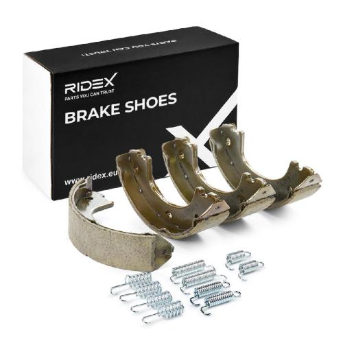 RIDEX Bremsbacken Satz für Trommelbremse Hinten mit Zubehör ohne Hebel für VW Bild RIDEX Bremsbacken Satz für Trommelbremse Hinten mit Zubehör ohne Hebel für VW