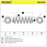 RIDEX 188C0090 2x Federn Fahrwerksfedern Hinten für VW Golf 5I (5K1)