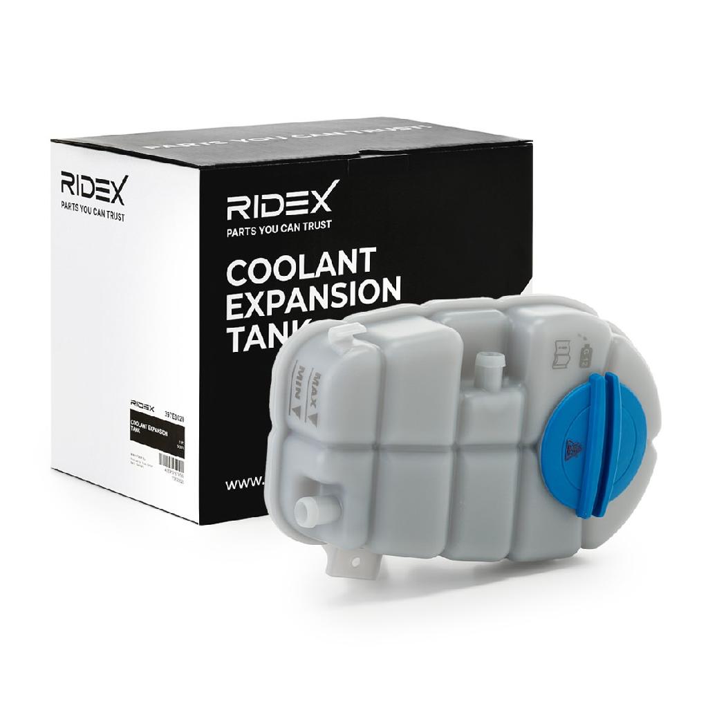 RIDEX 397E0328 Ausgleichsbehälter Kühlmittel mit Sensor mit Kappe für AUDI