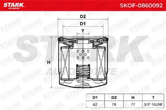 STARK Ölfilter Motorölfilter Anschraubfilter SKOF-0860092 für FORD Kuga Mk2 Bild STARK Ölfilter Motorölfilter Anschraubfilter SKOF-0860092 für FORD Kuga Mk2