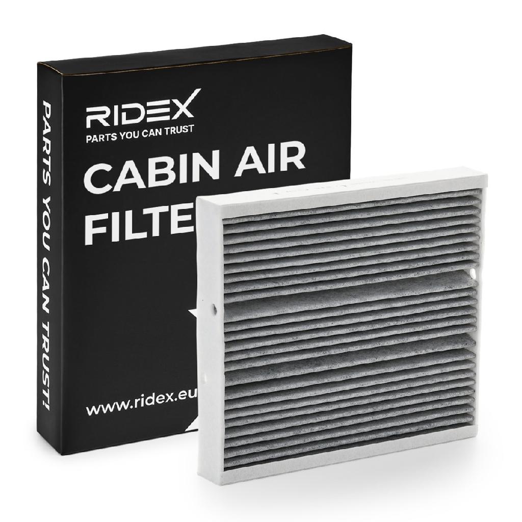 RIDEX 424I0725 Innenraumfilter Pollenfilter Aktivkohlefilter Höhe: 39 Breite: