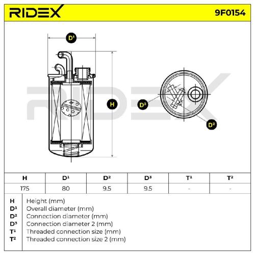 RIDEX 9F0154 Kraftstofffilter Line Filter für JEEP COMPASS (MK49) 5085581AC Bild RIDEX 9F0154 Kraftstofffilter Line Filter für JEEP COMPASS (MK49) 5085581AC