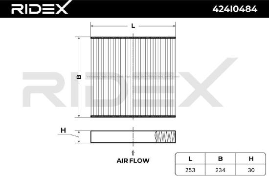 RIDEX 424I0484 Innenraumfilter Pollenfilter Aktivkohlefilter Höhe: 30 Breite: Bild RIDEX 424I0484 Innenraumfilter Pollenfilter Aktivkohlefilter Höhe: 30 Breite: