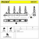 RIDEX 689C0111 Zündspule für CITROËN C5 III Kombi (RW) YL00505180 133842 597087