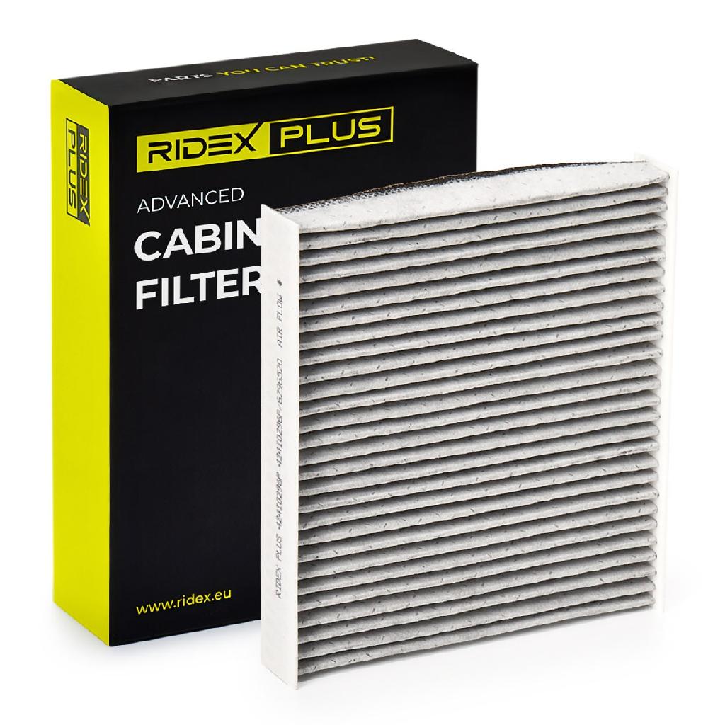 RIDEX PLUS 424I0296P Innenraumfilter Pollenfilter Aktivkohlefilter Höhe: 35