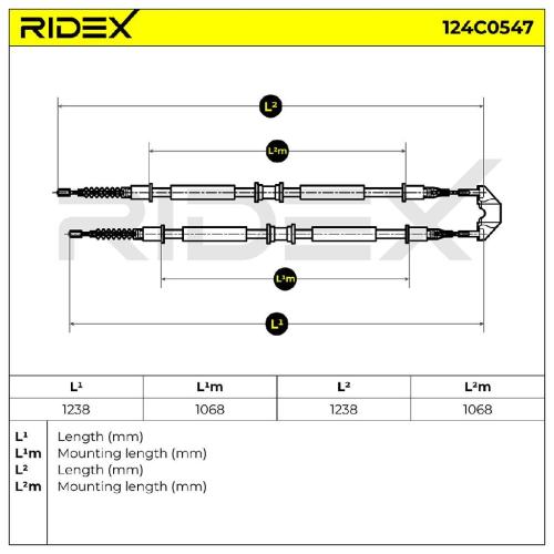 RIDEX Handbremsseil für OPEL COMBO Kasten/Kombi Bild RIDEX Handbremsseil für OPEL COMBO Kasten/Kombi