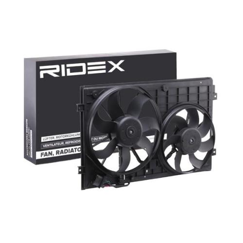RIDEX 508R0034 Kühlerlüfter Lüfter Motorkühlung mit Kühlerlüfterrahmen (Zarge) Bild RIDEX 508R0034 Kühlerlüfter Lüfter Motorkühlung mit Kühlerlüfterrahmen (Zarge)