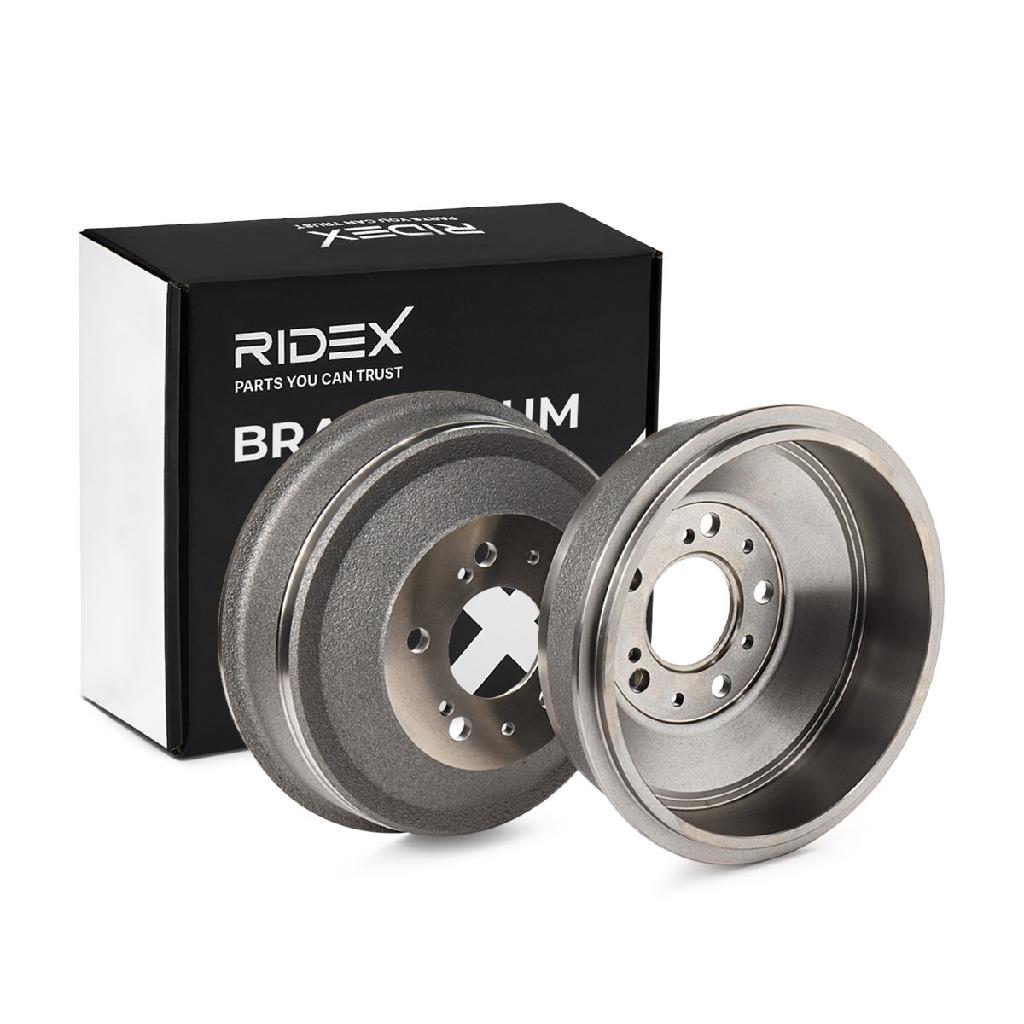 RIDEX 123B0017 2x Bremstrommeln Set Hinten InnenØ254,5mm AußenØ297,8mm