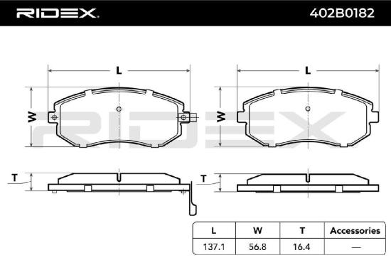 RIDEX Bremsbelagsatz Bremsbeläge Vorne für SUZUKI Grand Vitara II SUV für SUBARU Bild RIDEX Bremsbelagsatz Bremsbeläge Vorne für SUZUKI Grand Vitara II SUV für SUBARU