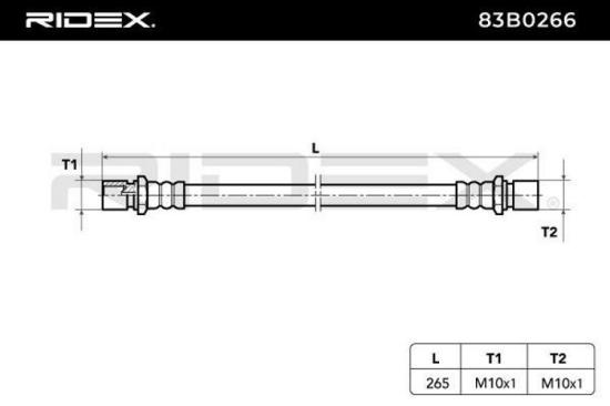 RIDEX Bremsschlauch 83B0266 HINTEN BREMSSCHLÄUCHE für OPEL MANTA B (58, 59) Bild RIDEX Bremsschlauch 83B0266 HINTEN BREMSSCHLÄUCHE für OPEL MANTA B (58, 59)